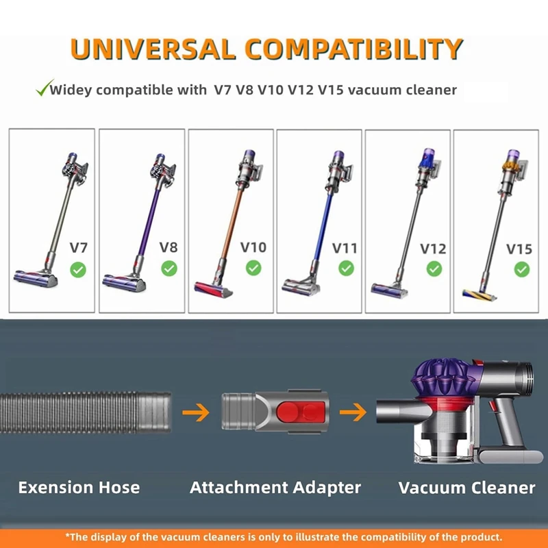 Dryer Vent Cleaning Kit For Dyson V7 V8 V10 V11 V12 V15 Vacuum Cleaner Removes Dryer Lint Vacuum Attachment Easy Install