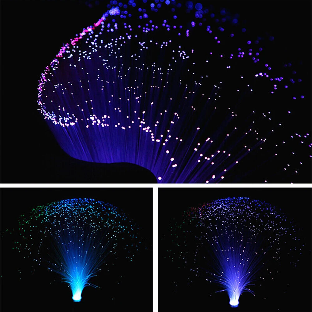 RGB Colorful LED Fiber Optic Lights Holiday Atmosphere Lamp LED Night Light Starry Sky Wedding Christmas Party Lamp Home Decor