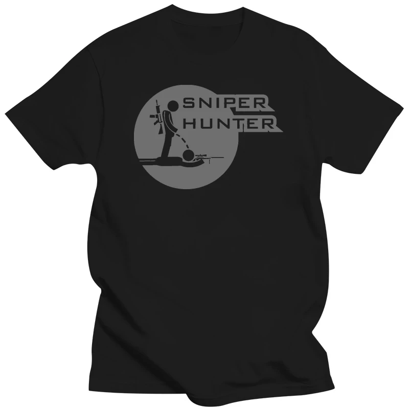 Printing Short-Sleeve Comic Sniper Hunter Airsoft Scharfschutze Jager Schutze Soldat Hecken T Shirt Fitness T-Shirts