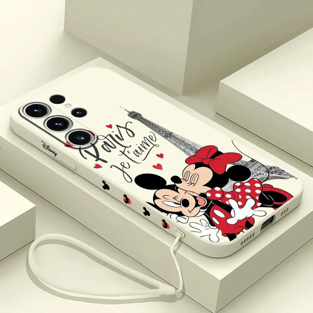 Case for Samsung Galaxy S24 Ultra S23 Ultra 5G S21 S20 FE S22 Plus S23 5G S24 Plus Disney Mickey Minnie Mouse Cover Print Luxury