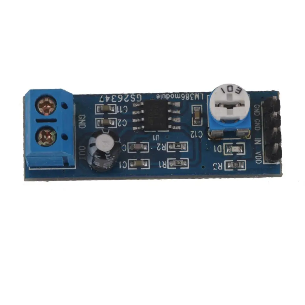 

LM386 200 Gain Audio Amplifier Module Adjustable Volume OEM for