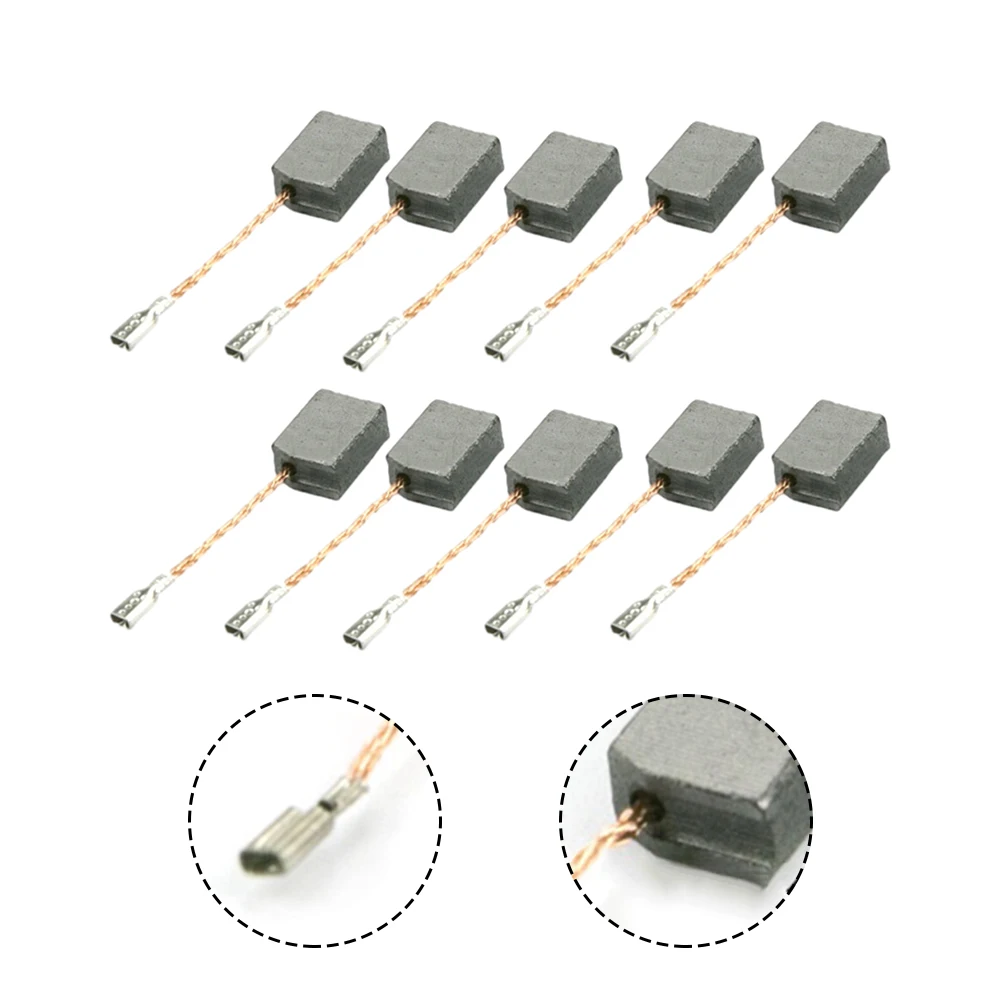 10pcs Carbon Brushes Replacement Parts For WU900 WU829 WU816 WU771 Angle Grinder Power Tools Accessories 6×11×15mm