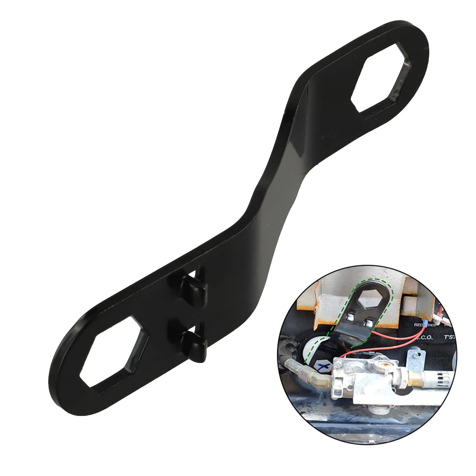 

Angled Wrench Drain Spigot Tool Plumbing Repairs Compact Design Easy Installation Leak-proof Function PTFE Tape