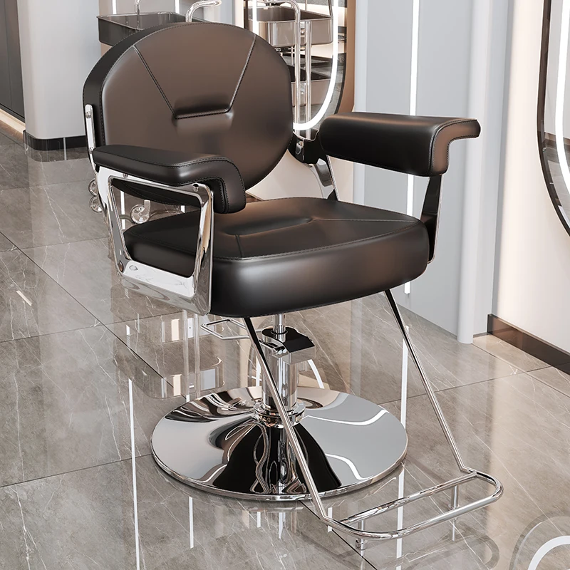 Online Celebrity Barbershop Barber Chairs Lift Hair Salon Specific Simple Barber Chairs Ergonomic Salon Furniture Muebles FYBC