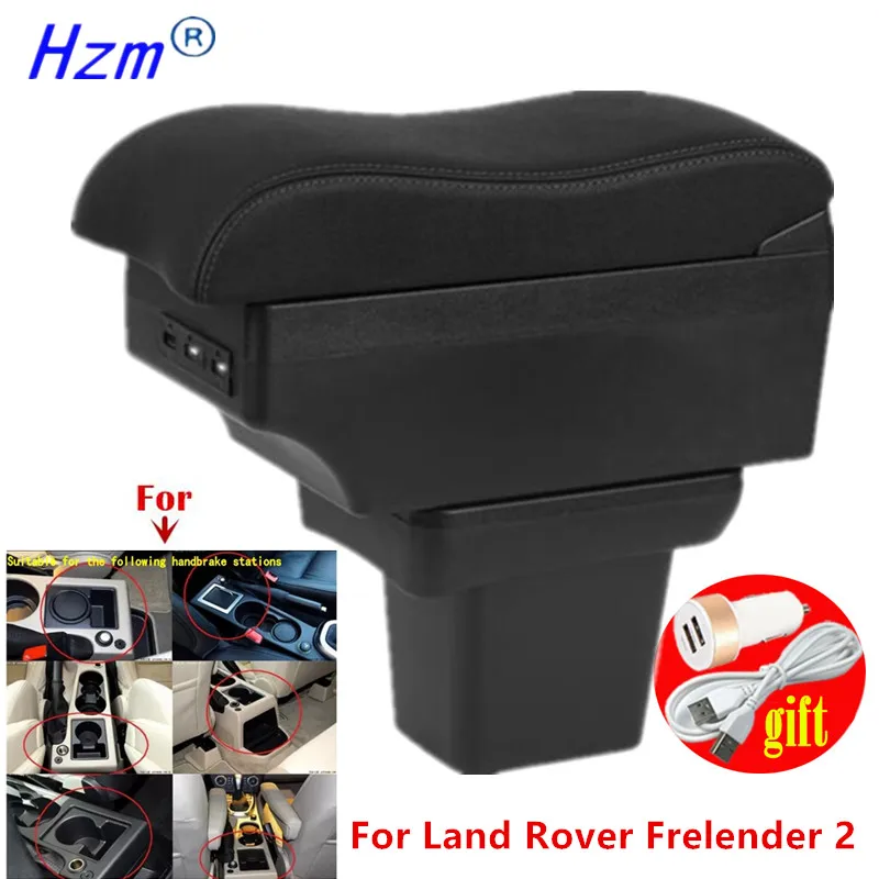 

Car Armrest box For Land Rover Freelander Armrest box For Land Rover Frelender 2 Storage box cup holder USB Port Car Accessories