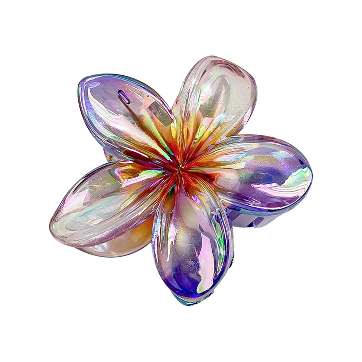 Hair Flower Clips Hawaiian Plumeria Beach Flowers Claw Barrettes Accessories Barrette Kids Colorful Women Piece Artificial