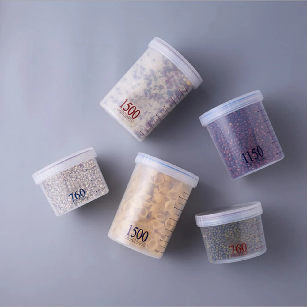 

1150Ml Plastic Sealing Jar Airtight Dry Food Storage Container Waterproof Leakproof For Cereal Flour Rice Snacks Transparent