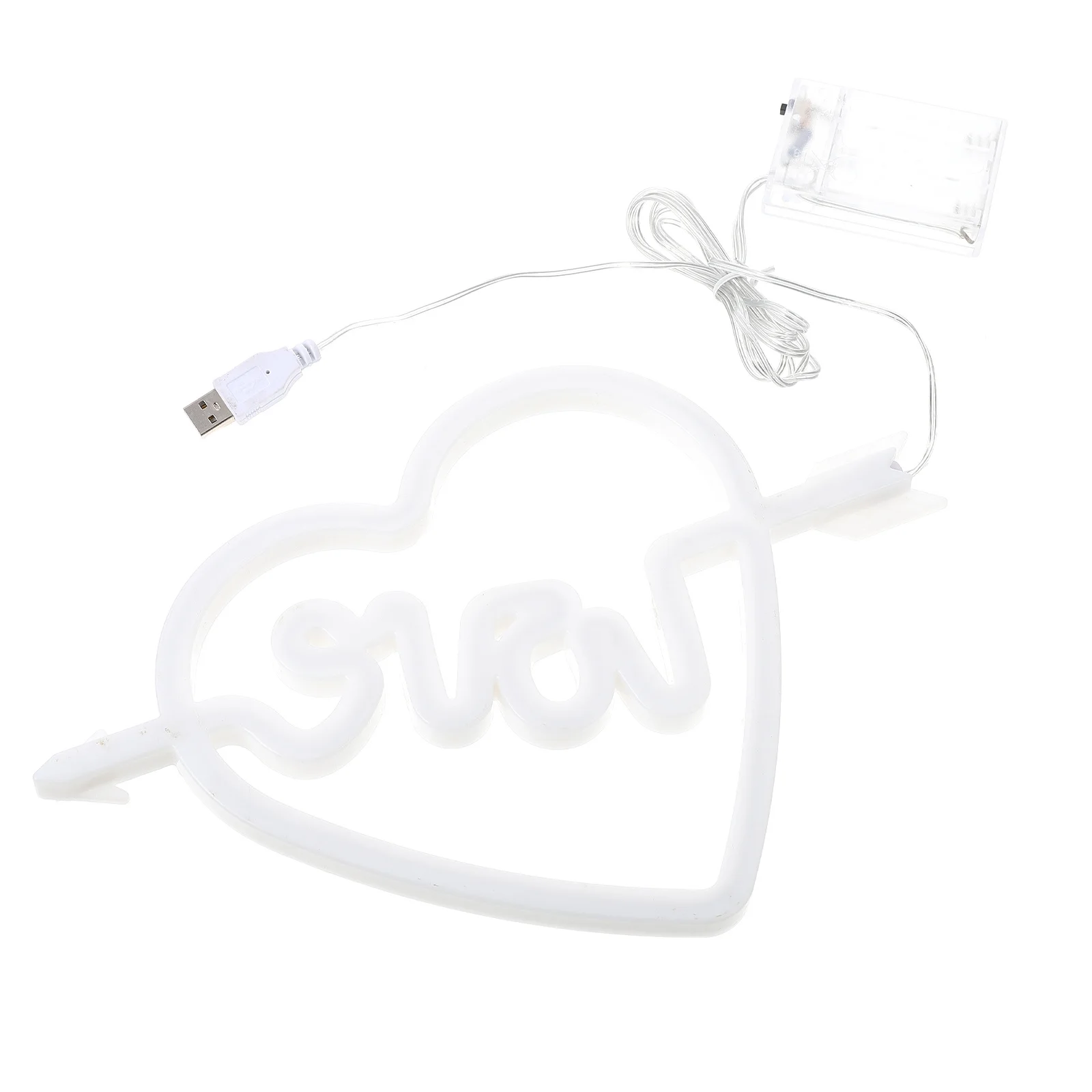 

Creative Heart Modeling Neon Lamp Unique Love Letter Night Light Decorative Room Accent for Cozy Home Ambience and Special