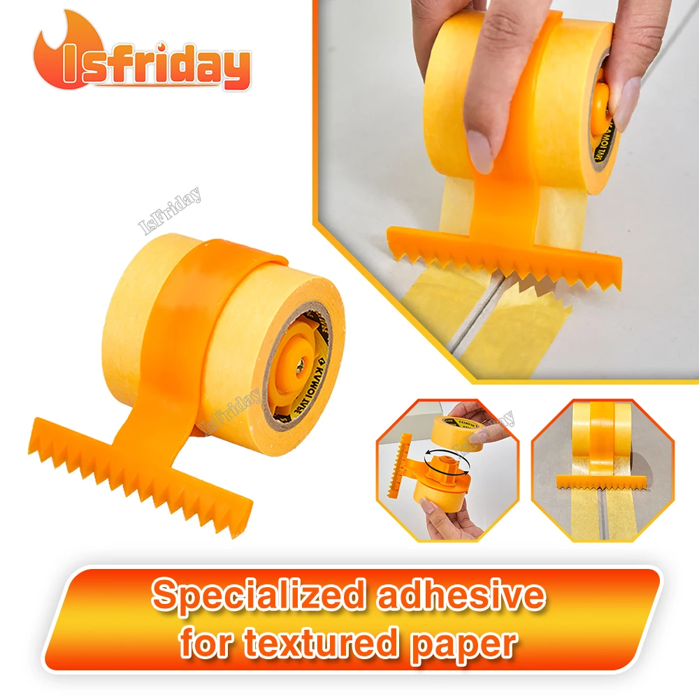 

7Rolls 15M Adhesive Painter Masking Tape Applicator Dispenser Machine Wall Floor Painting Packaging Sealing Construction Tool