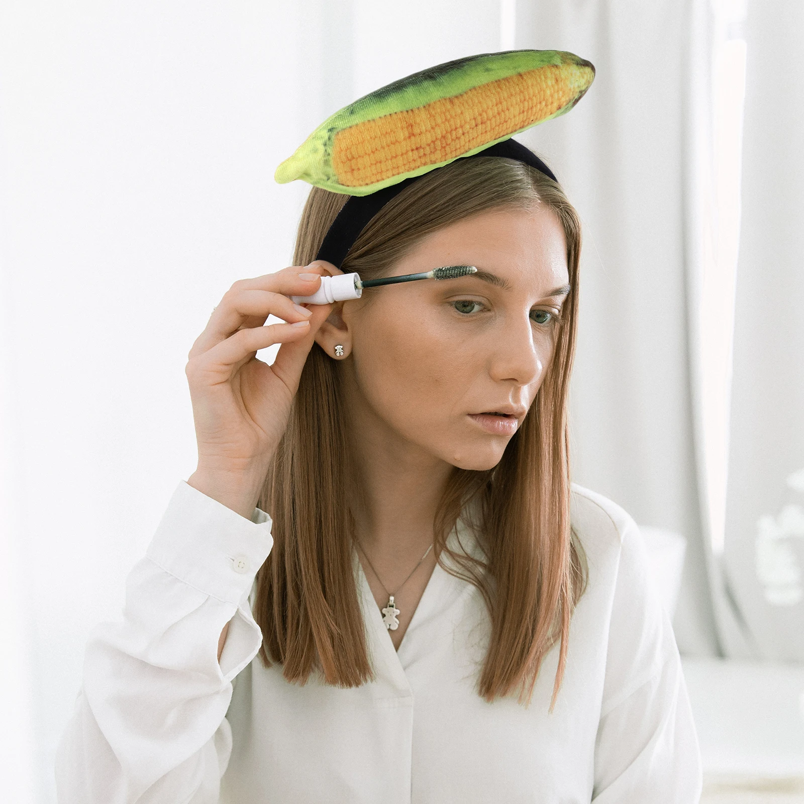 

Soft Corn Headband Cute Vegetable Hairband Comfortable Skin-Friendly For Face Washing Makeup Styling Hair Accessories For Adult