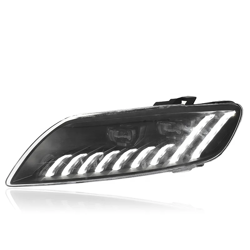 2006-2015 Q7 Headlight Modification Assembly with Modified LED Daylight Lens 12V White Yellow Auto Parts Bulb New Condition