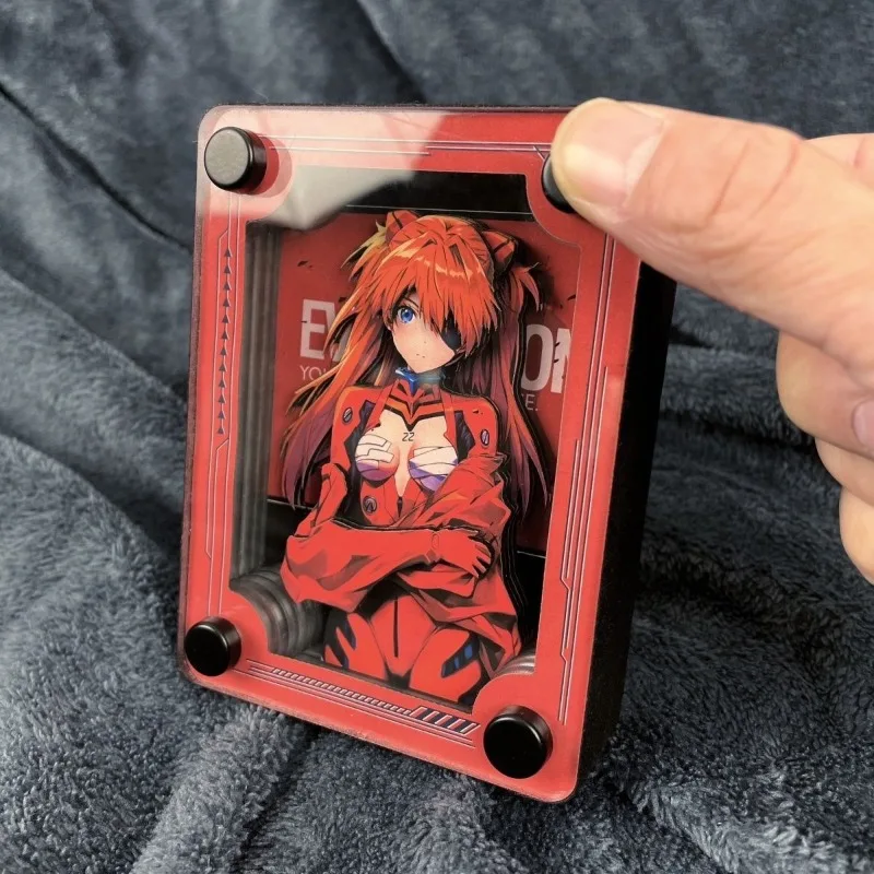 إيفا أسوكا لانغلي سوريو أنيمي نموذج الاكريليك اليدوية ثلاثي الأبعاد الطوب عرض الجدول اللوحة الزخرفية زخرفة المنزل جديد