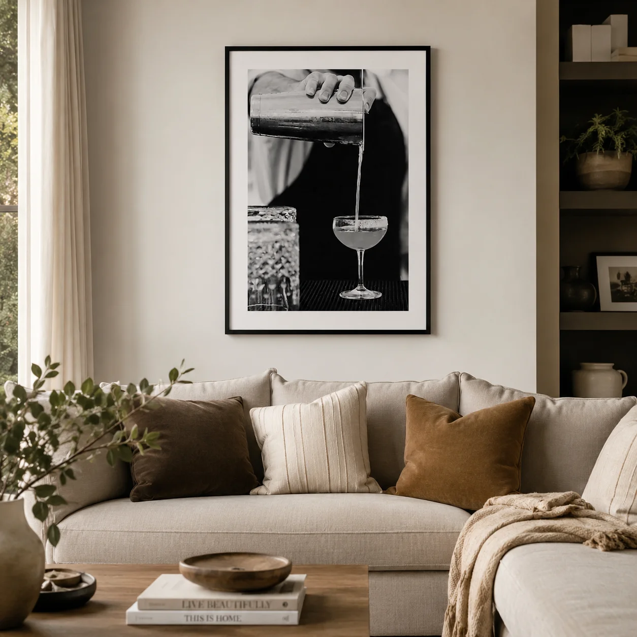 Bartender Poster,Canvas Wall Print,Modern Art Illustration,High‑Grade Home Decoration Artwork for Bedroom,Living Room,Office & I