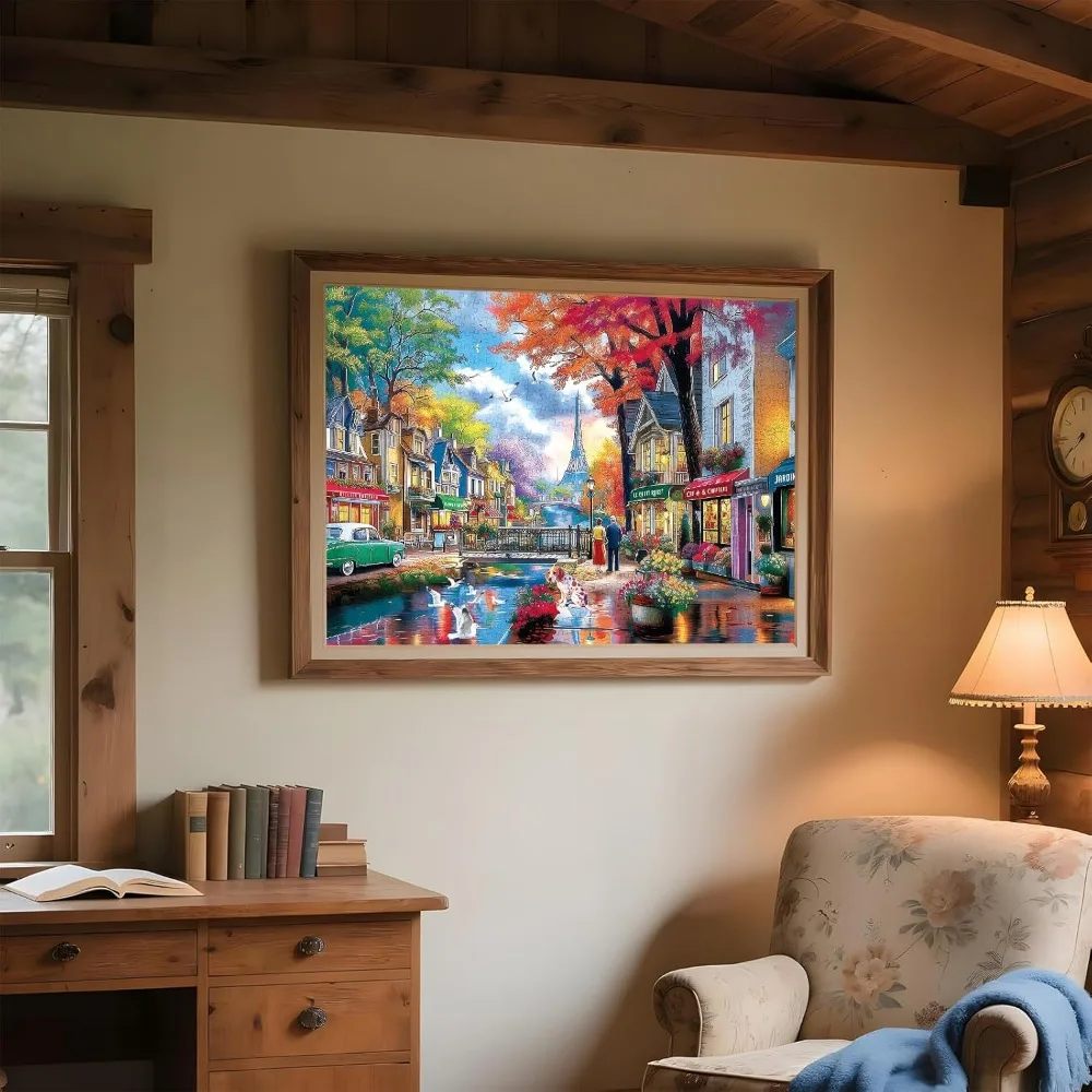 Parigi Dog Bird Town Adulto 120/300/520/1314 pezzi Puzzle in legno Riduzione dello stress Giocattoli educativi per bambini Gioco regalo di Natale