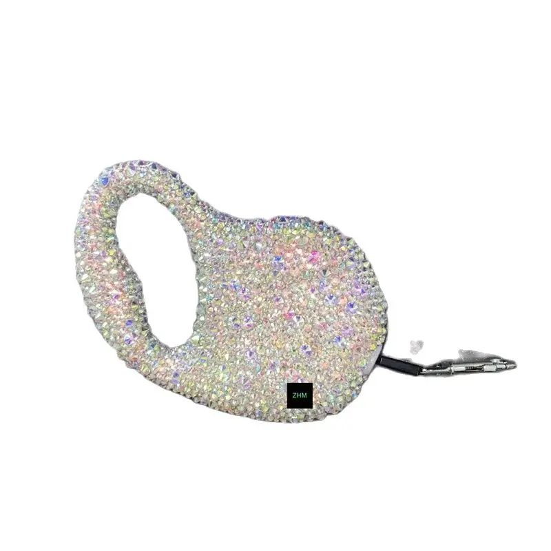 Mixed Rhinestone Bling Dog Leash Durable Leash Retractable Nylon Cat Lead Extension Puppy Walking Running Lead Roulette for Dogs