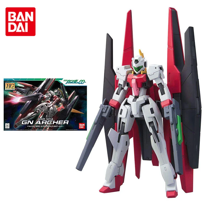 

Bandai Gundam Model Kit Anime Figure HG00 1/144 GNR-101A GN Archer Genuine Gunpla Model Action Toy Figure Toys for Children