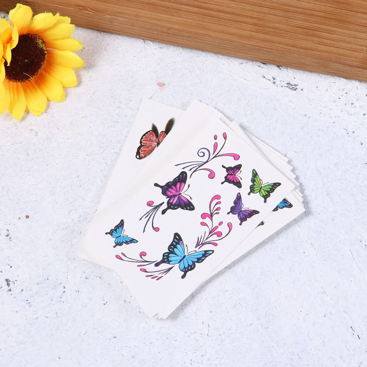 

16 Pcs Cartoon Painted Stickers Facial Decorative Cute Butterfly Face for
