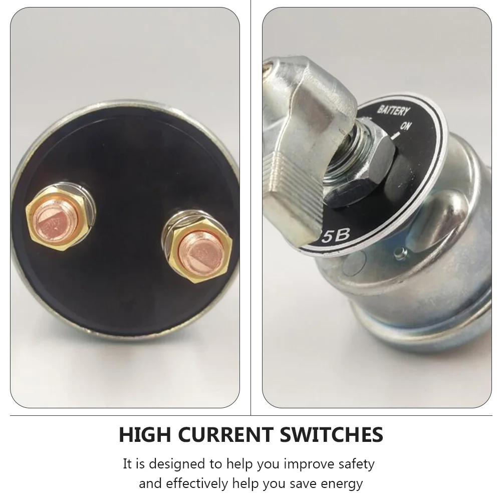

High Current 300A Power Off Switch Isolator Disconnect Marine Car Truck 2 Copper Terminals 4 Rubber Caps Safe Energy