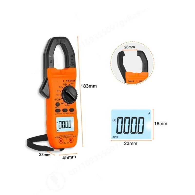 Portable Digital Clamp Meter ViCi Multimeter AC/DC Volt Current Voltage Ohm NCV Temperature Tester Resistance Ammeter CM-2016