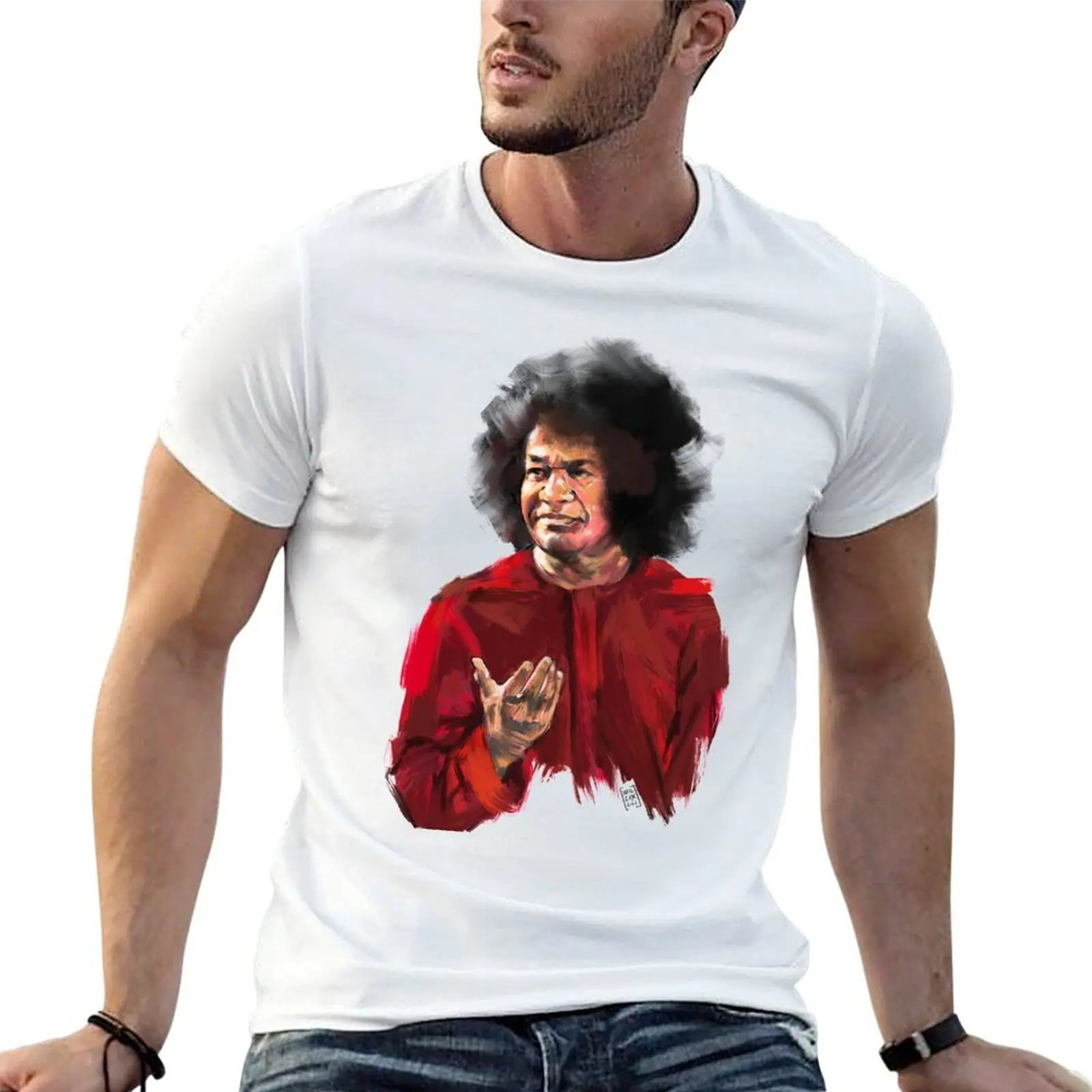 Camiseta Sathya Sai Baba - Love all, save all, camiseta para hombre, camiseta de verano para hombre, camiseta de lujo