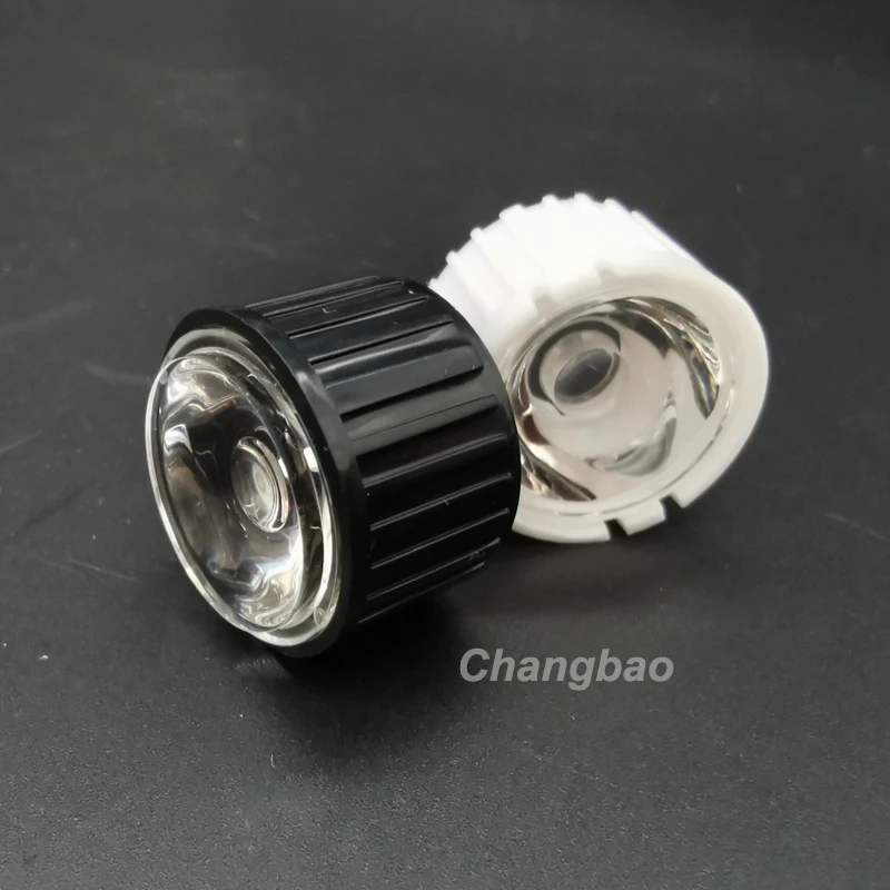 5° 8° 10° 15° 20° 25° 30° 45° 60° 90° 120° D22mm*H14 Waterproof Secondary Optical PMMA Lens for 1W 3W 5W High Power Leds