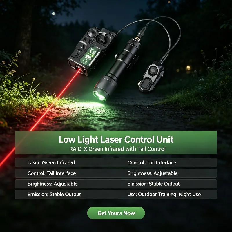 RAID‑X Adjustable Bright Green Infrared Laser Tail Control Light Shift Stable Emission Daily Hobby Parts