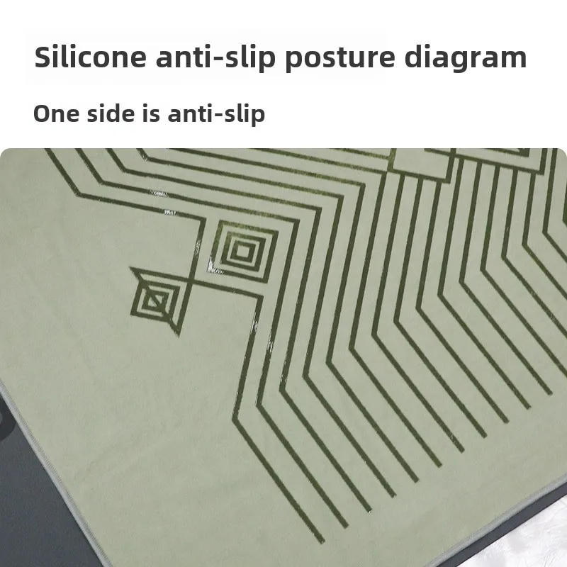 Lezyan جديد سيليكون عدم الانزلاق امتصاص العرق التشفير الجلد المدبوغ منشفة اليوغا المحمولة Iyengar بطانية اللياقة البدنية ممارسة تجريب حصيرة #4