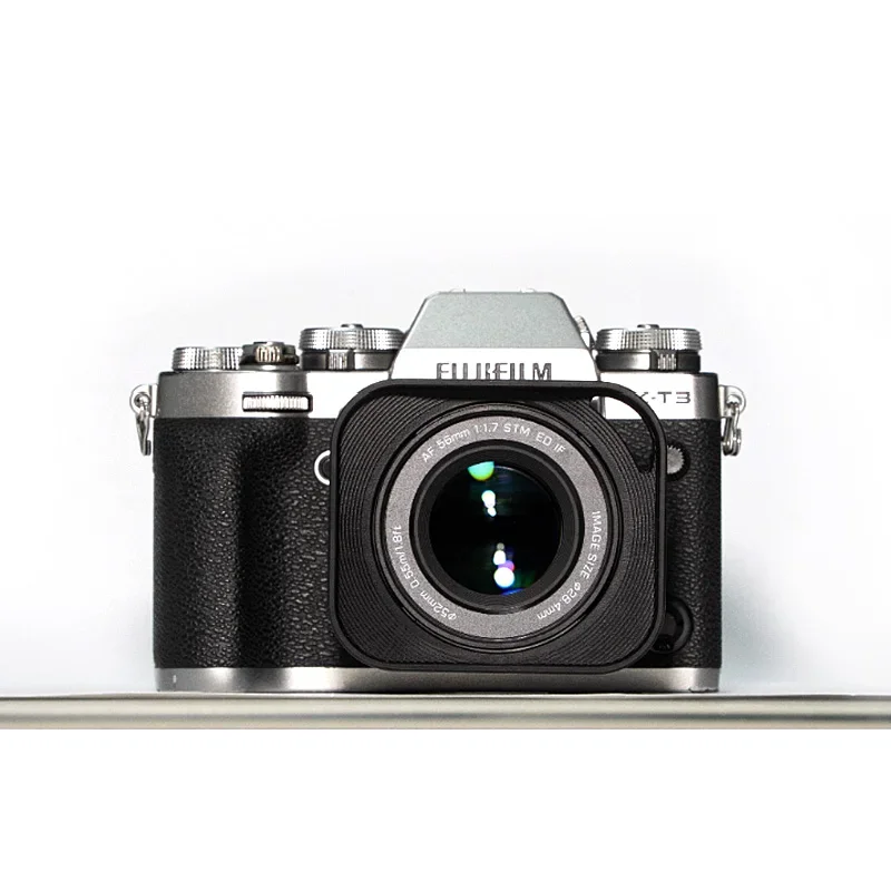 Lente de baioneta de plástico rígido SLA, Capa quadrada para Viltrox, 3D Print, 40mm, F2.5, 56mm, F1.7, 20mm, F2.8