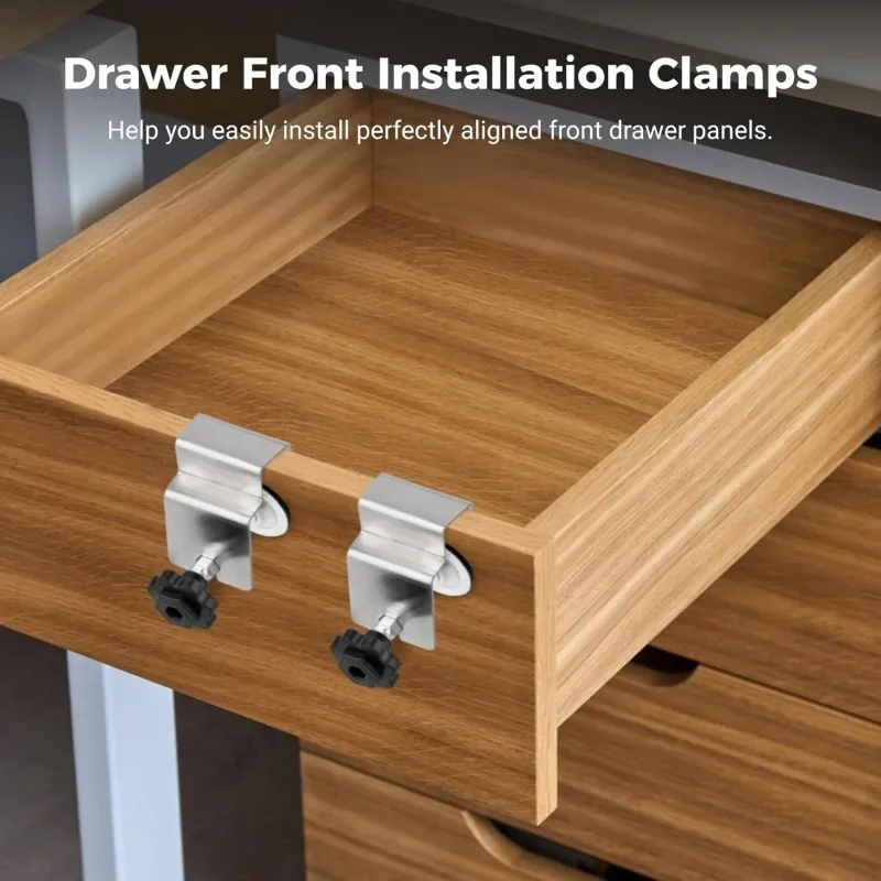2Pcs Woodworking Jig Cabinet Tool Steel Drawer Front Installation Clamps Drawer Panel Clips Hand Tool Home Furniture Accessories