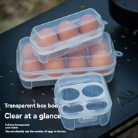 3/4/8 Travel Anti Drop Outdoor Egg Storage PP Box Portable Camping Shatter Egg Tray, Makeup Egg Storage Plastic Dustproof Box