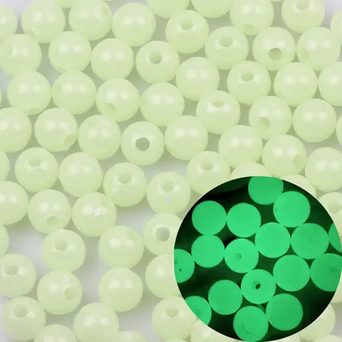30-500Pcs 4/5/6/8/10/12mm Round Luminous Beads Acrylic Spacer Beads For Jewelry Making DIY Charms Bracelet Necklace Accessories