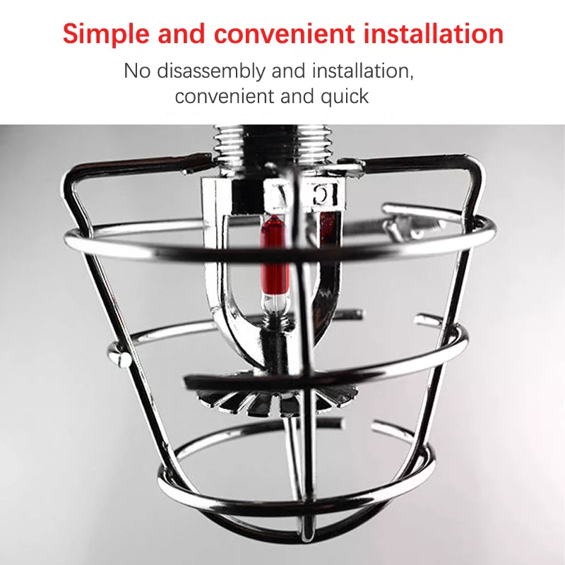 1pc 3'' Deep Cage Fire Sprinkler Head Guard Cage Protector Fire Extinguishing System Sprinkler Bracket Protective Shielda