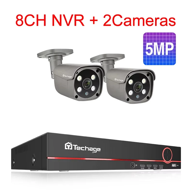 Variant: 8CH 2Pcs 5MP Camera