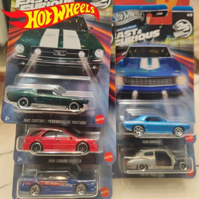 

Hot Wheels Fast & Furious 25th Anniversary Hnr88-N 1:64 Diecast Car Subaru Impreza Chevy Model Collection Toy Birthday Gift