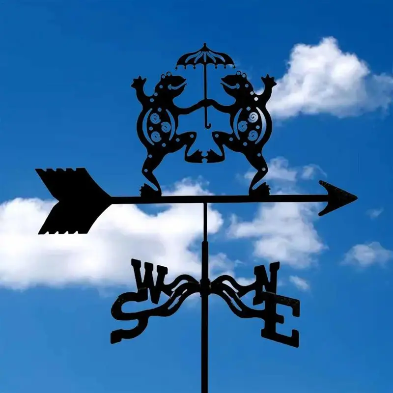 Garden Wind Vane Iron Weathervane Garden Wind Vane In Metal Outside Stake Weatherproof Wind Direction Indicator For Trellises