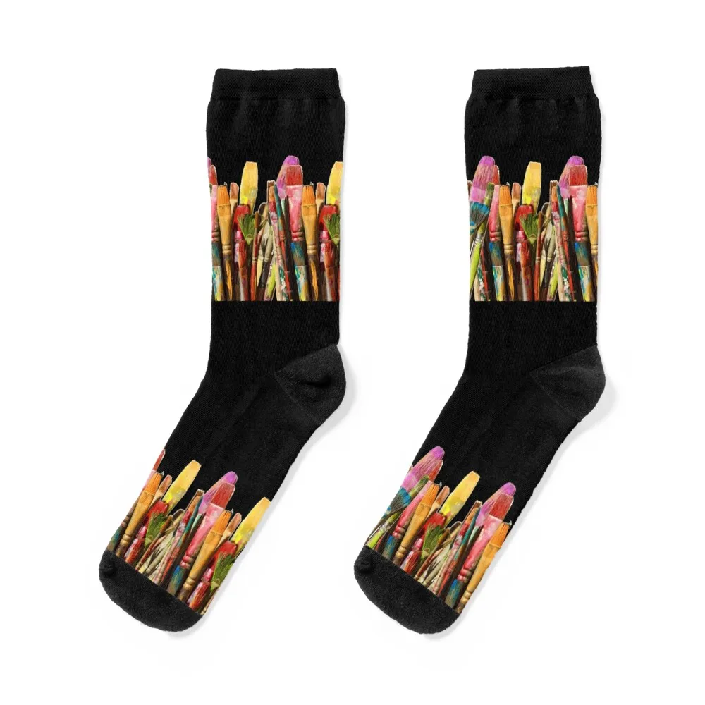 

Dirty Paintbrushes Socks tennis gift crazy New year's Luxury Woman Socks Men's