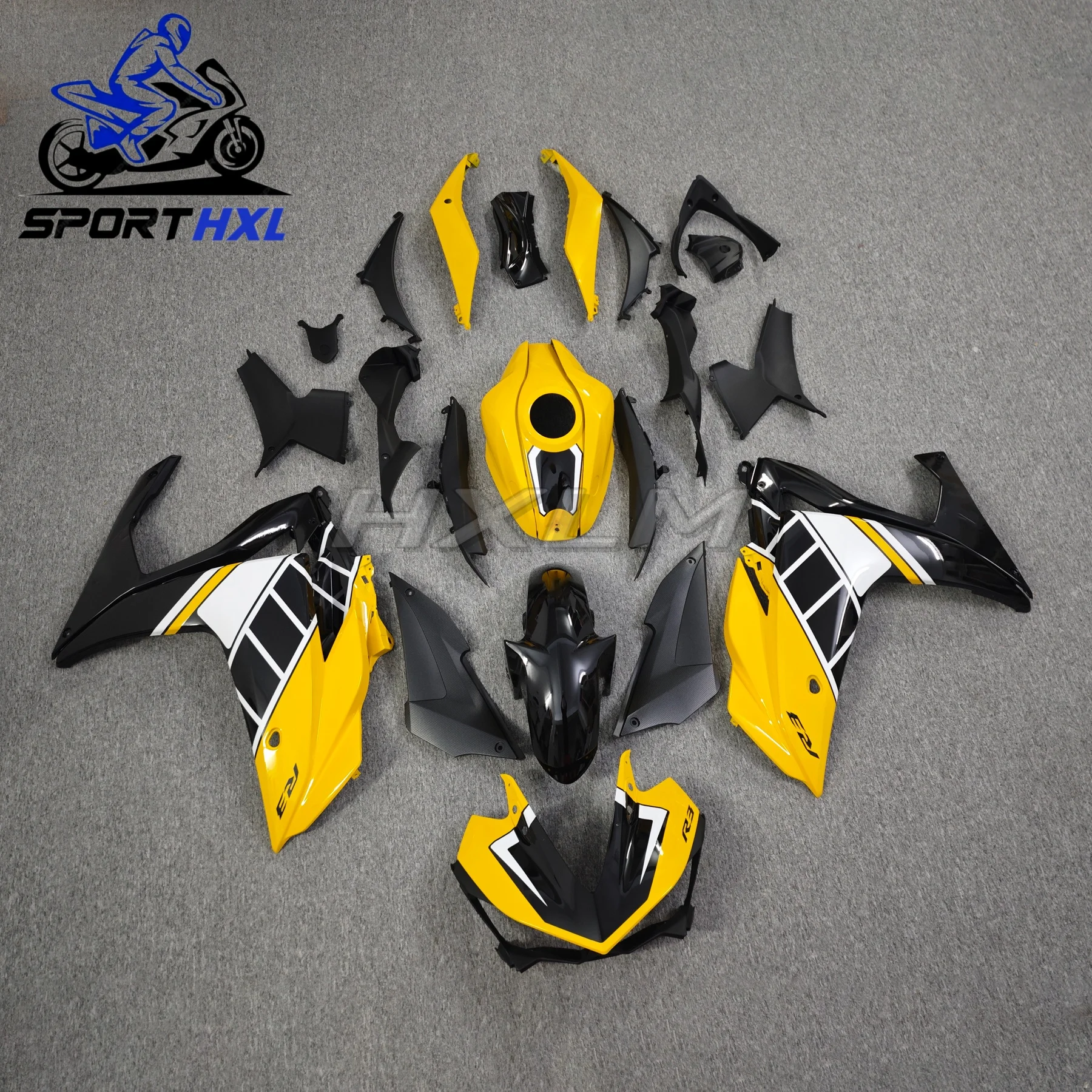 

ABS Fairings for YAMAHA R25 2015 - 2018 Complete Panels 15 16 17 18 ABS Plastic Panels Kit Body Work Light black Cowlings
