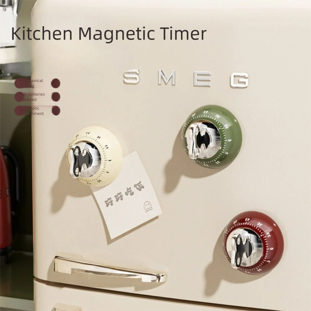 

60 Minutes Countdown Alarm Clock Ultra Silent Magnetic Children Study Timer Self Discipline Adsorbable Kitchen Cooking Timer