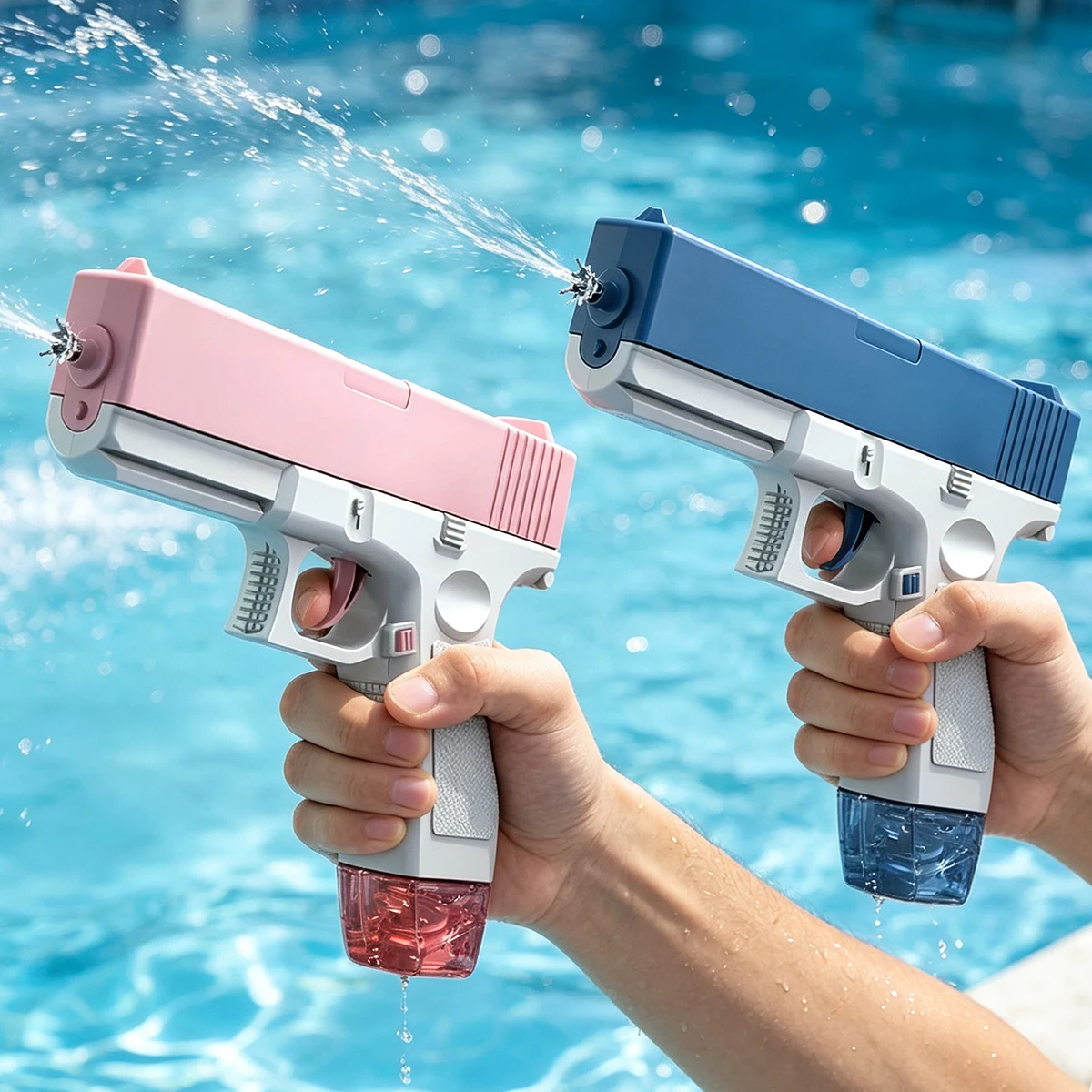 New Summer Electric Water Gun Toy Portable Automatic Electric Burst Water Gun Outdoor Beach Water Toys Water gun accessories