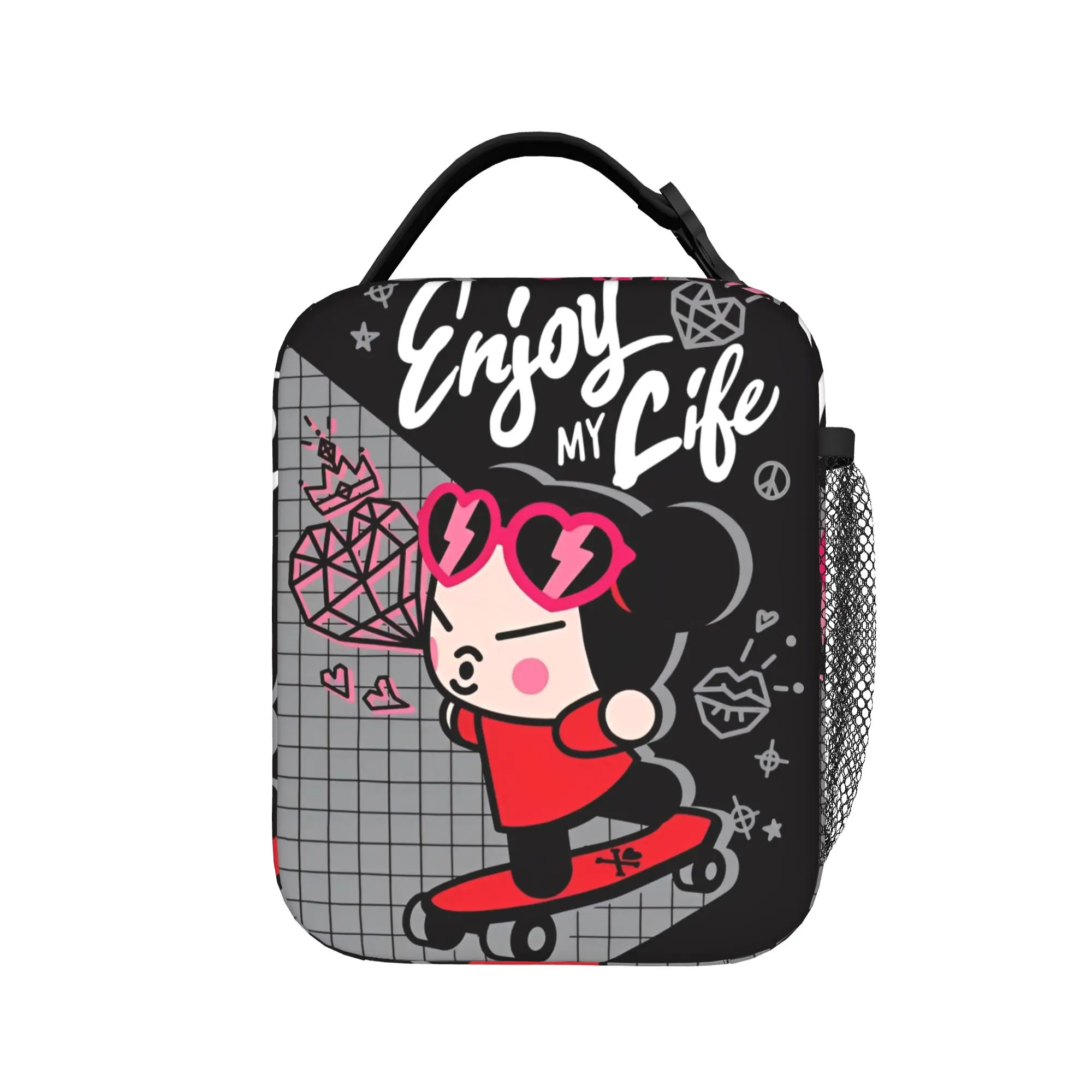 Pucca Garu Cute Insulated Lunch Bags Leakproof  Meal Container Thermal Bag Tote Lunch Box College  Travel Food Bag