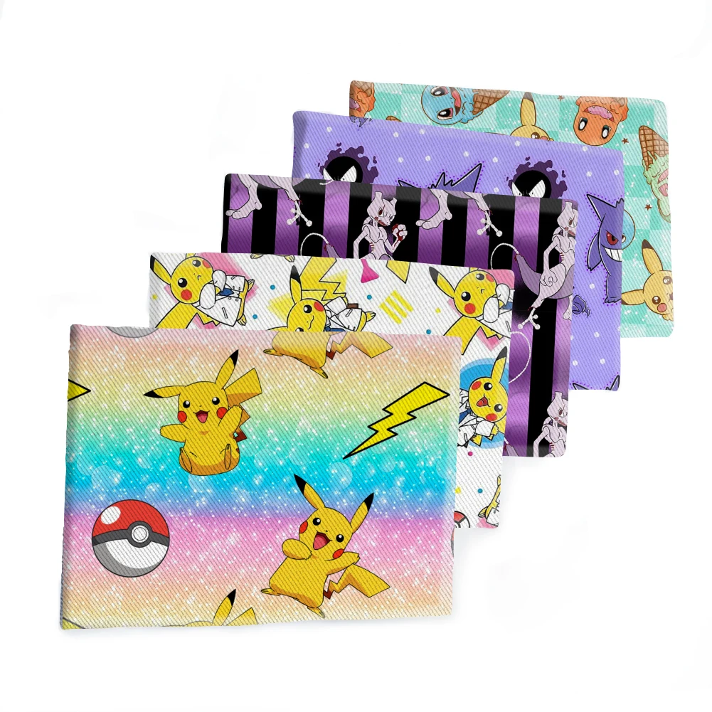 Pikachu Japan Cartoon Pokemon Pattern Printed Twill Fabric for Patchwork Quilting Fabrics