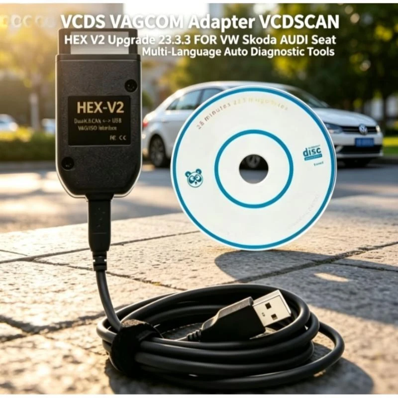 2026 NEU VCDS VAGCOM HEX V2 Diagnose-Interface Auto-Codeleser für VW Audi Skoda Seat Mehrsprachiges OBD2-Scanner-Tool