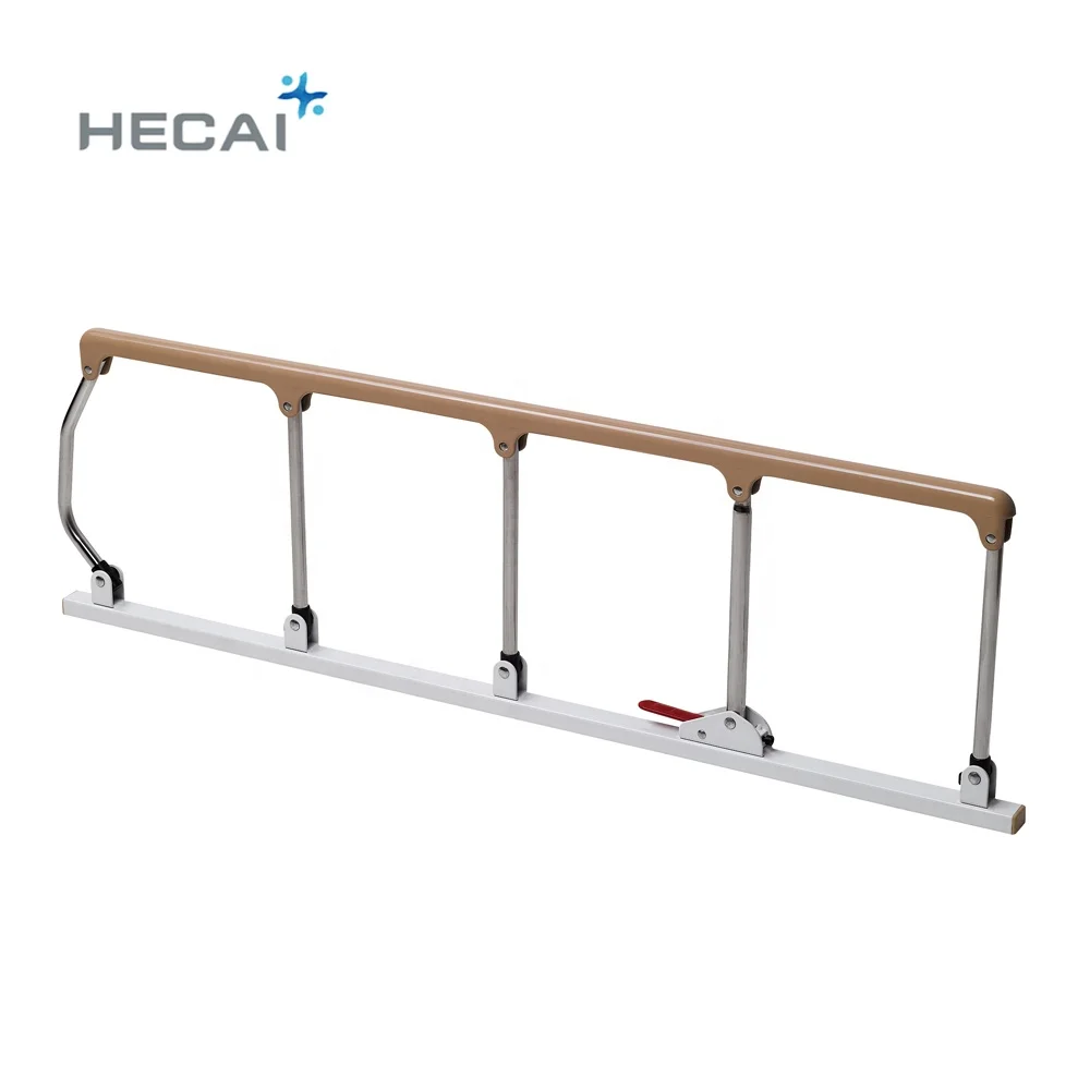 أجزاء ملحقات سرير المستشفى القابلة للطي عالية الجودة من الفولاذ المقاوم للصدأ وسبائك الألومنيوم ودرابزين جانبي للطي #4