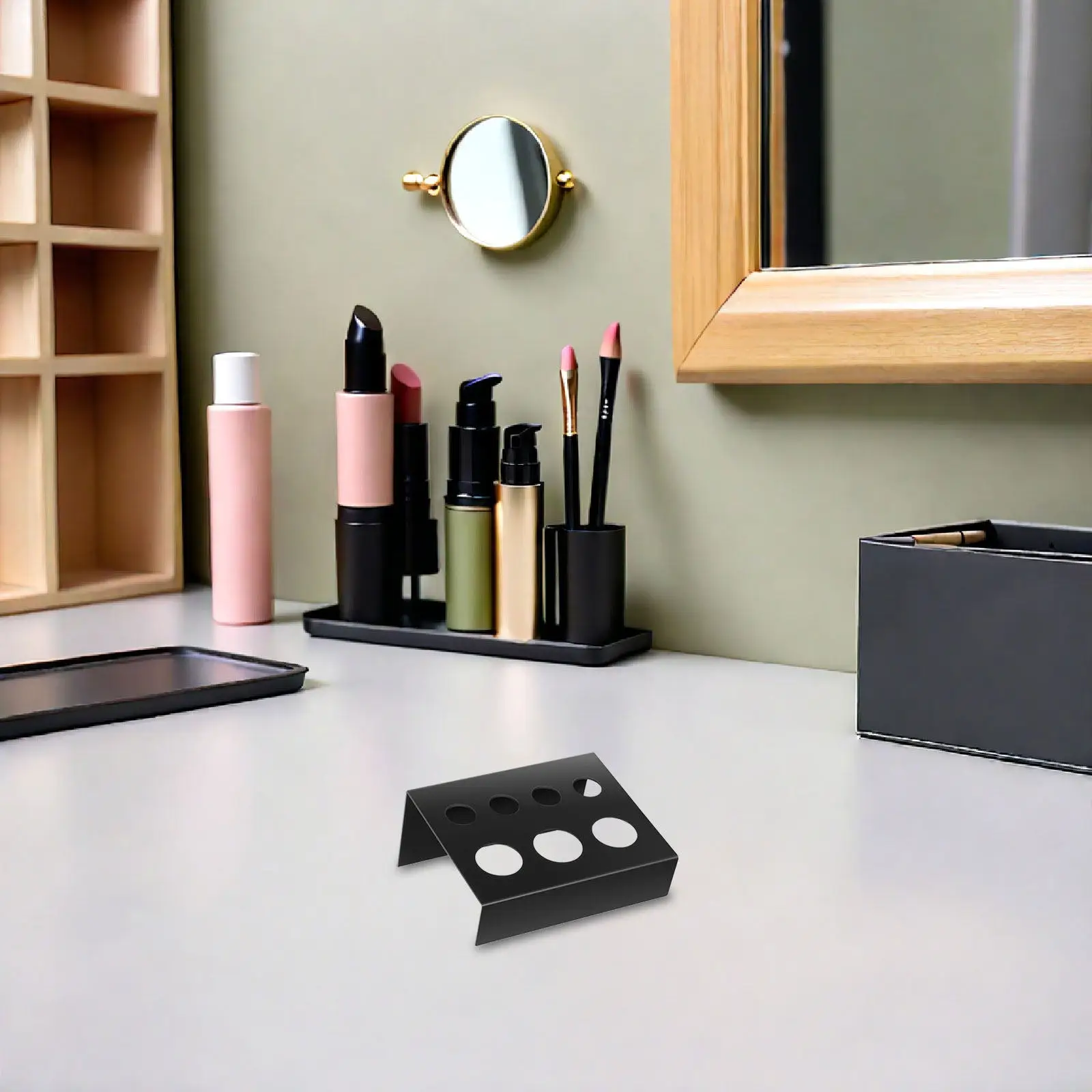 5Pcs Iron Pigment Holder Display Rack Tattoo Ink Cup Stand 7-Hole Organizer for Color Mixing Tattoo Accessories