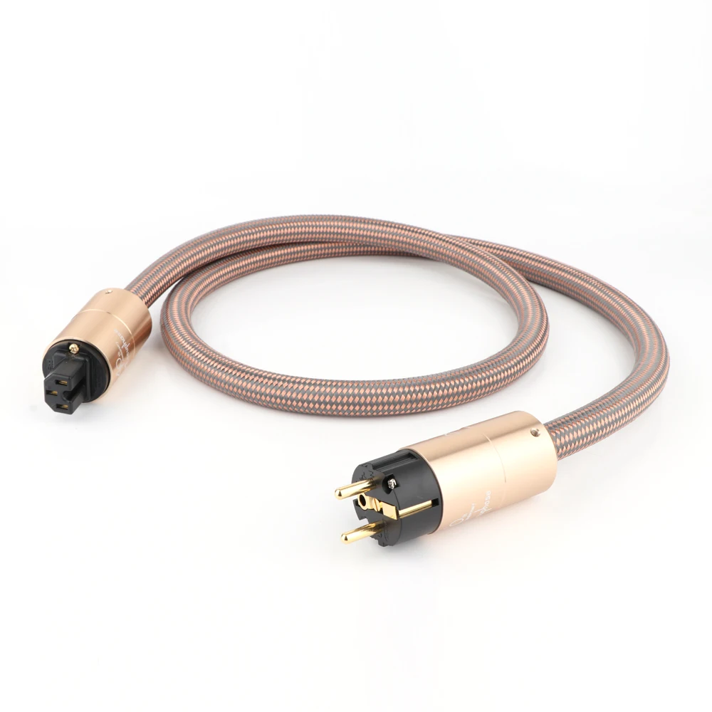 Лидер продаж HI End Schuko Netsnoer CD Versterker Amp AU/US/EU Stekker Kabel HIFI AC Netstroom CableEU Schuko Power Iine