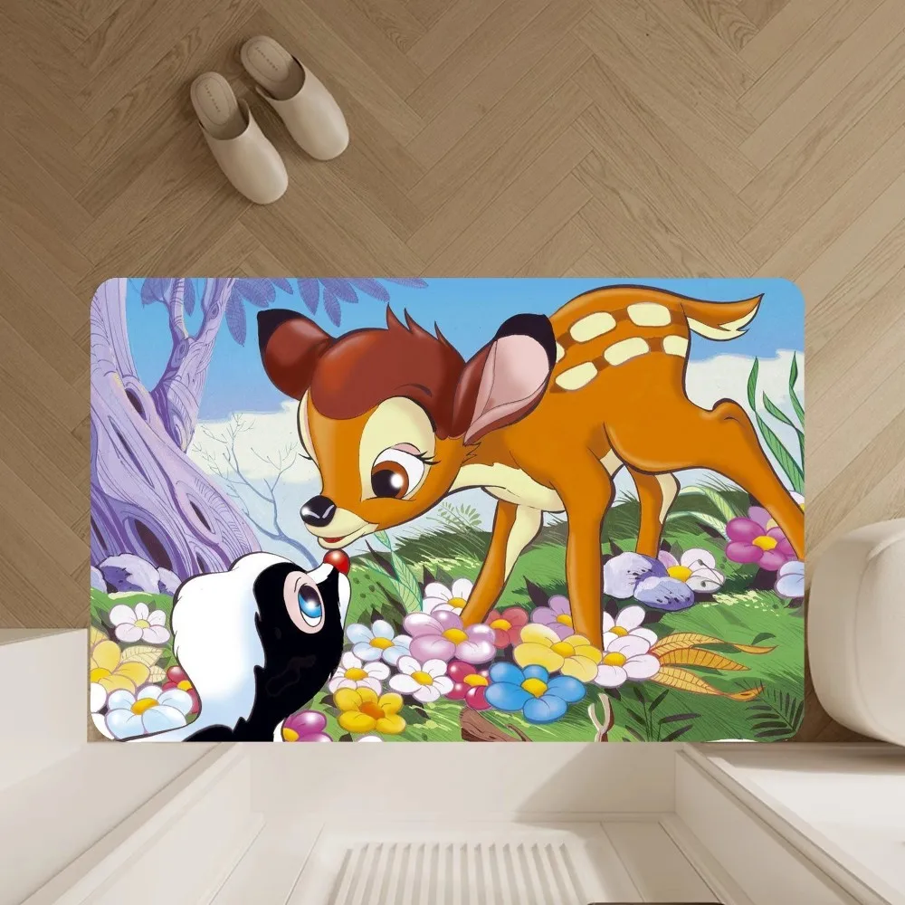 MINISO Disney bambi  Floor Mat Anti-Slip Bathroom Kitchen Bedroom Living Room Entrance Rug Home Decor