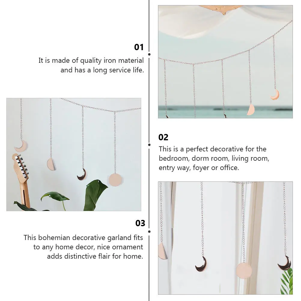 

1pc Phase Wall Hanging Decoration Bohemia Garland Ornament For Home Living Room Bedroom Office Wall Art Decoration Decor