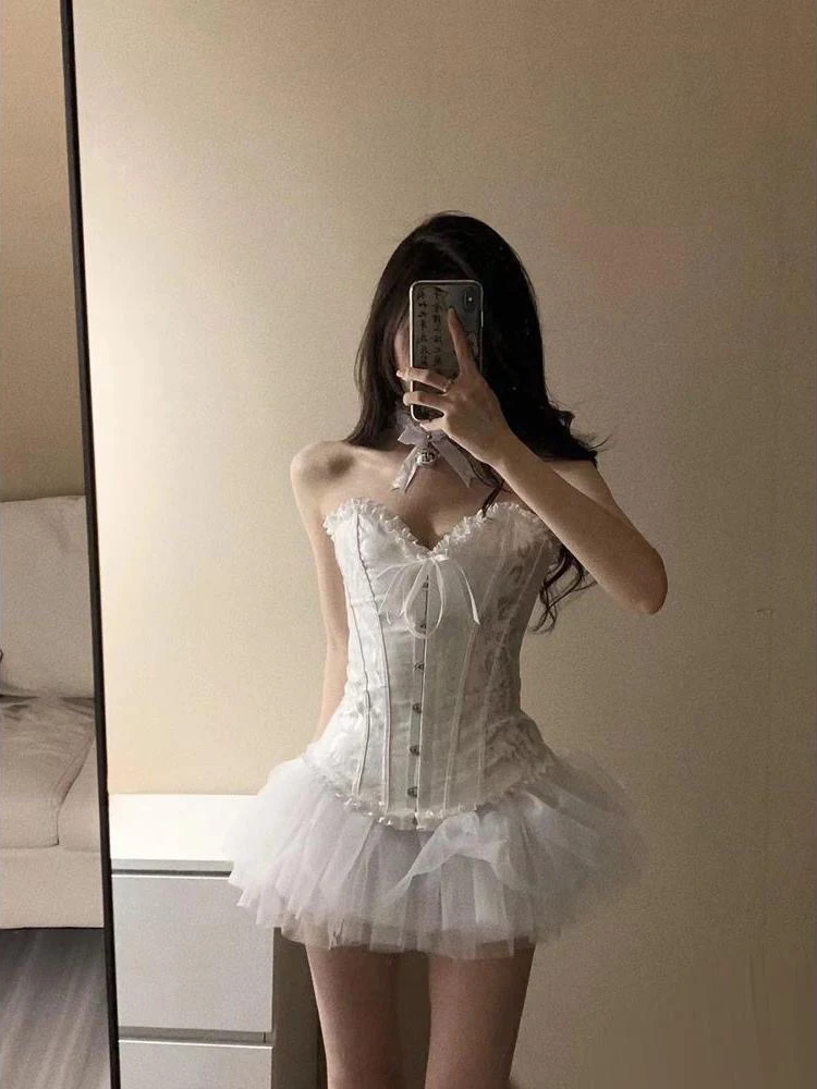 Steel Boned steampunk bustier gothic Black corset top корсет женский sexy lingerie утягивающий корсет для талии gorset 8900