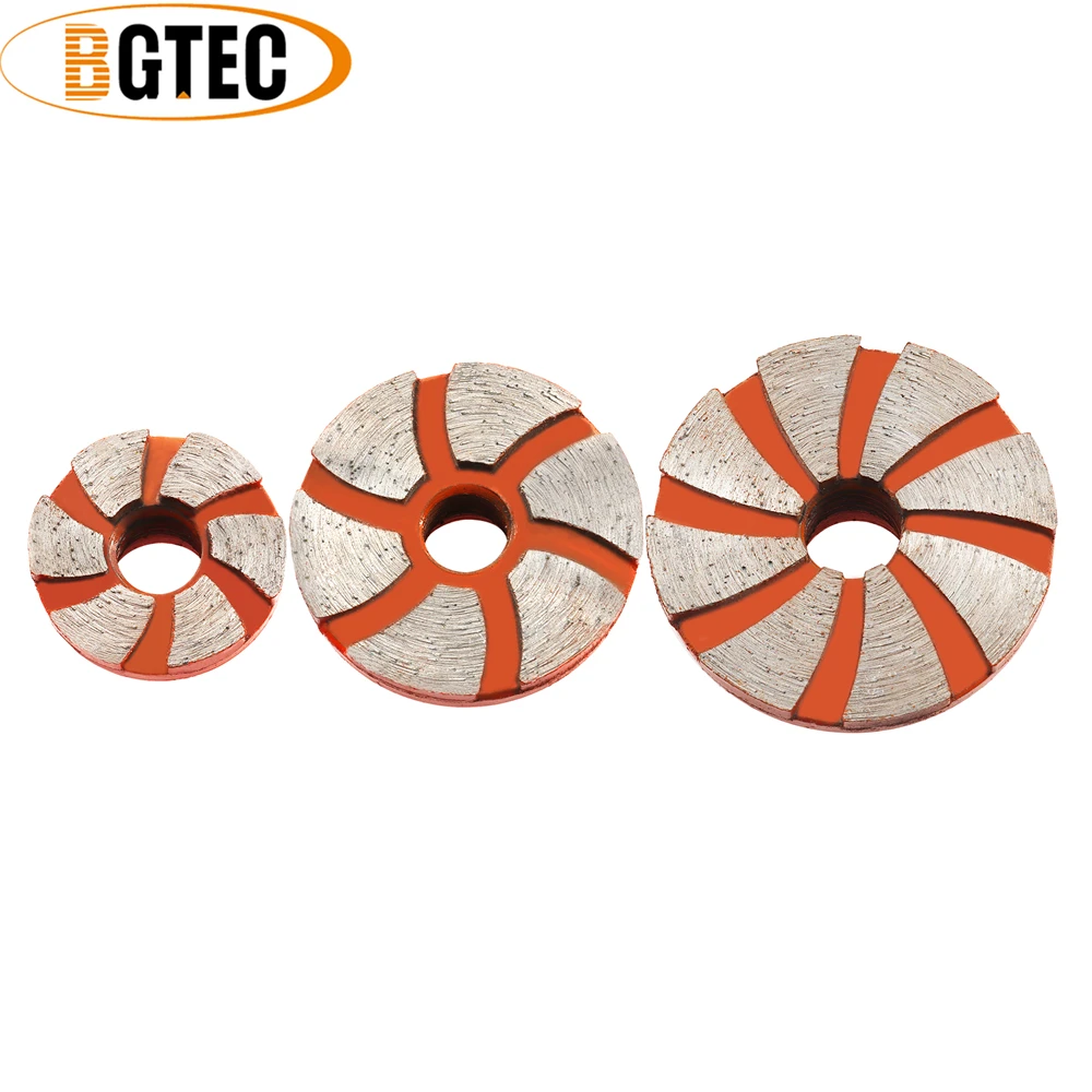 BGTEC Dia35/48/58mm Diamond Grinding Wheel Cleaning Bottom Flowerpot Pebble Granite Stone M14 or 5/8-11 with Extension DIY Tool