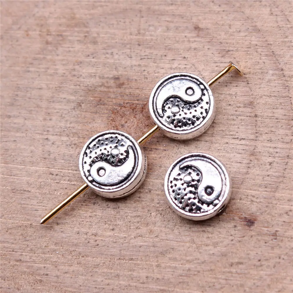 Accessories Tai Chi Beads Jewelry Pendants 8.2x8.2x3.6mm 10pcs